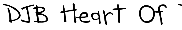 DJB Heart Of Dixi font preview